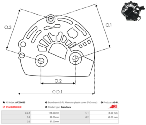 Capot alternateur APC3063S