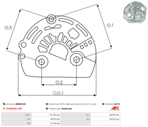 Capot alternateur ABR6222S
