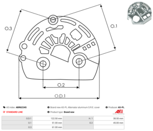 Capot alternateur ABR6224S