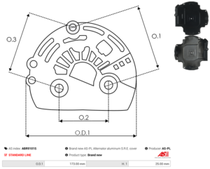 Capot alternateur ABR9101S