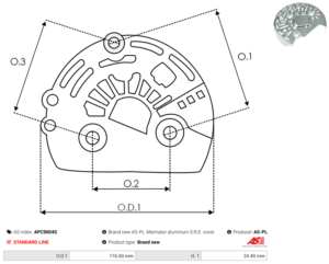 Capot alternateur APC9004S