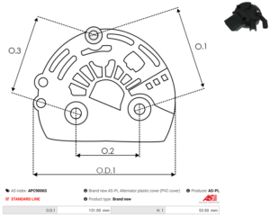Capot alternateur APC9006S