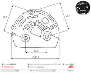 Capot alternateur APC9007S