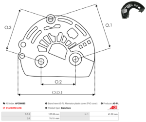 Capot alternateur APC9008S