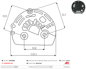 Capot alternateur APC9009S