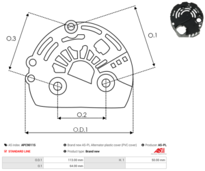 Capot alternateur APC9011S