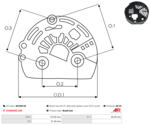 Capot alternateur APC9012S