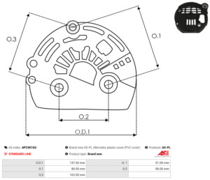 Capot alternateur APC9016S