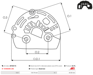 Capot alternateur APC9017S