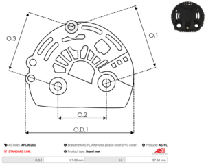Capot alternateur APC9020S