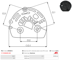 Capot alternateur APC9021S