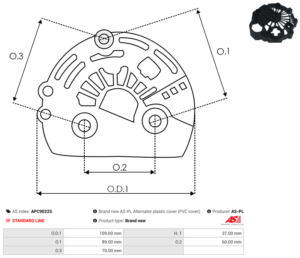Capot alternateur APC9022S