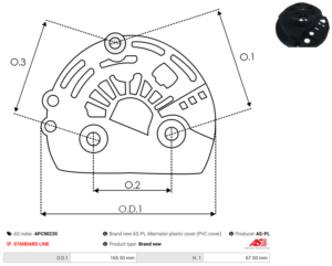 Capot alternateur APC9023S