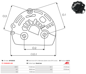 Capot alternateur APC9024S