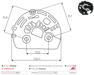 Capot alternateur APC9026S