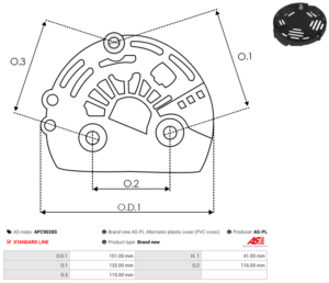 Capot alternateur APC9028S