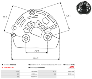 Capot alternateur APC6032S