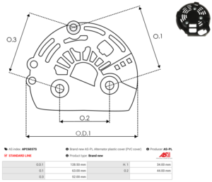 Capot alternateur APC6037S