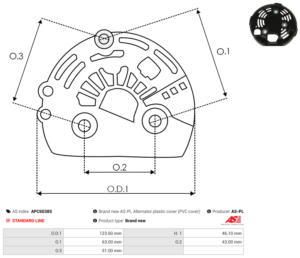 Capot alternateur APC6038S