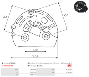 Capot alternateur APC6042S