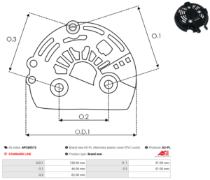 Capot alternateur APC6051S