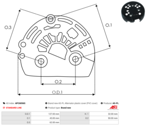 Capot alternateur APC6056S