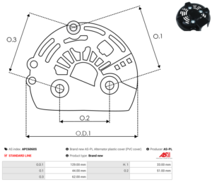 Capot alternateur APC6060S
