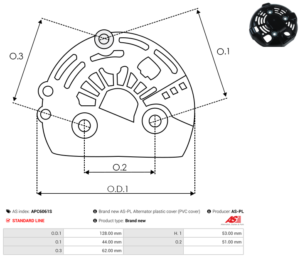 Capot alternateur APC6061S
