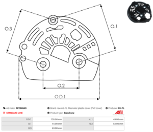Capot alternateur APC6064S