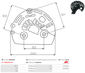 Capot alternateur APC0075S