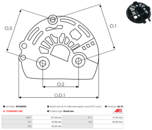 Capot alternateur APC6065S