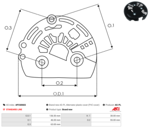 Capot alternateur APC6066S