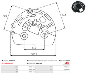 Capot alternateur APC6067S