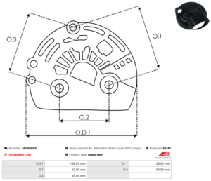 Capot alternateur APC6068S