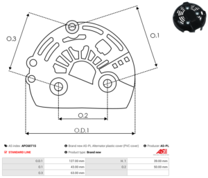Capot alternateur APC6071S