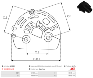 Capot alternateur APC9001