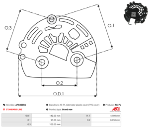 Capot alternateur APC3065S