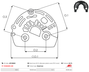 Capot alternateur APC3066S