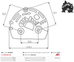 Capot alternateur APC3067S