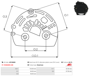 Capot alternateur APC3068S