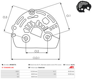 Capot alternateur APC0077S