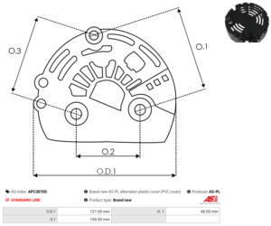 Capot alternateur APC3070S