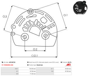 Capot alternateur APC3072S