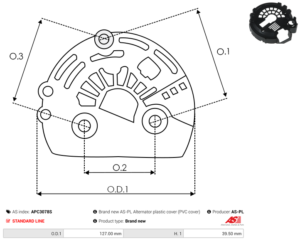 Capot alternateur APC3078S