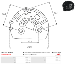 Capot alternateur APC0078S