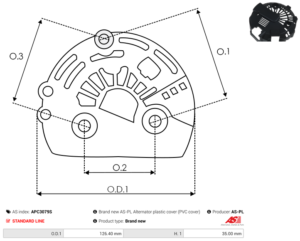 Capot alternateur APC3079S