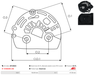 Capot alternateur APC3082S
