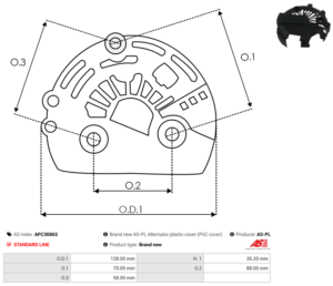Capot alternateur APC3086S