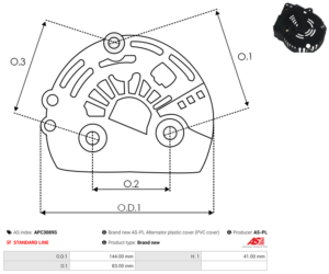 Capot alternateur APC3089S