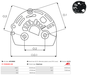 Capot alternateur APC3090S